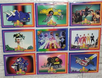 9 Power Rangers 1994 Cards!