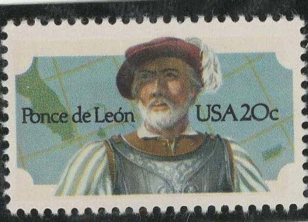 Ponce de Leon Stamp, Explorer, USA