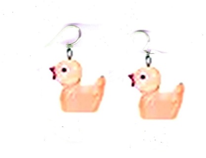 SP Glow in the Dark Peach Duck Earrings #3 (PLEASE READ DESCRIPTION)