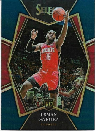 2020-21 SELECT USMAN GARUBA BLUE PRIZM REFRACTOR ROOKIE CARD