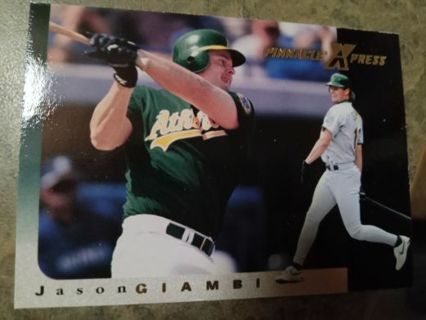 1997 PINNACLE XPRESS JASON GIAMBI OAKLAND ATHLETICS BASEBALL CARD# 87