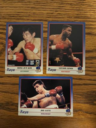 1991 KAYO Boxing trading cards.#66,#68#,69