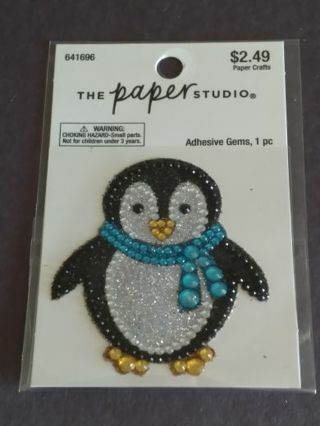 The Paper Studio Adhesive Gems Penguin