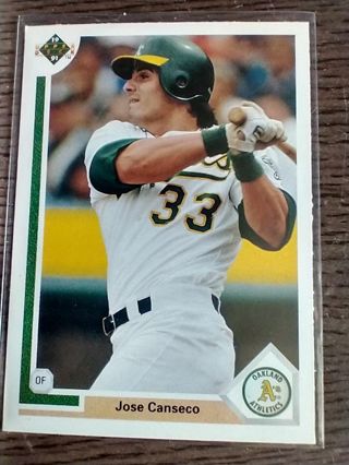 Jose Canseco A's 91 Upper Deck