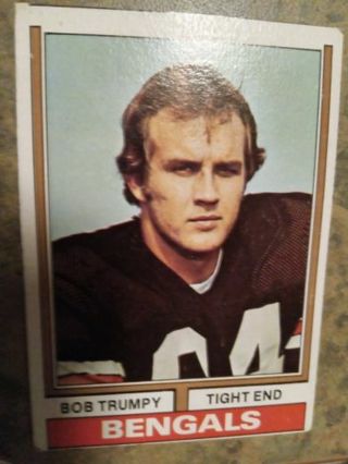 1974 TOPPS BOB TRUMPY CINCINNATI BENGALS FOOTBALL CARD# 210