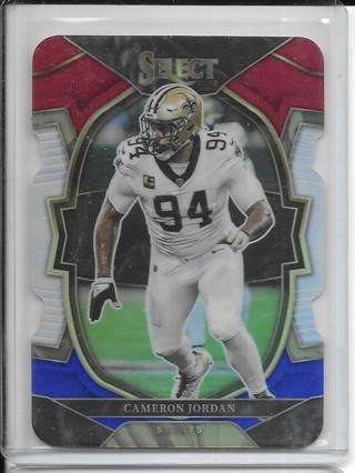 Cameron Jordan 2022 Select Prizm Red White & Blue Die Cut #31