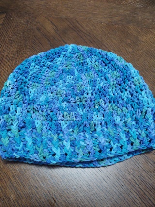 Hand Crocheted Cotton Slouch Hat 