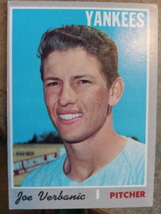 1970 T.C.G. JOE VERBANIC NEW YORK YANKEES BASEBALL CARD# 416