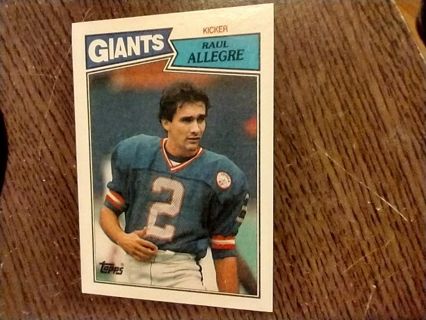 Raul Allegre Giants 1987 Topps