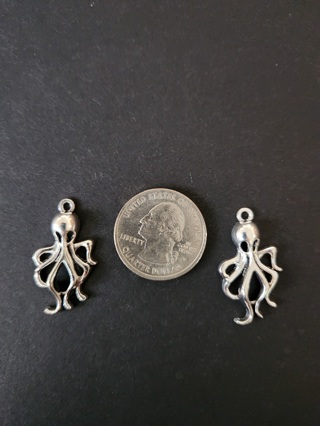 (2) Octopus Charms - Very Cool!