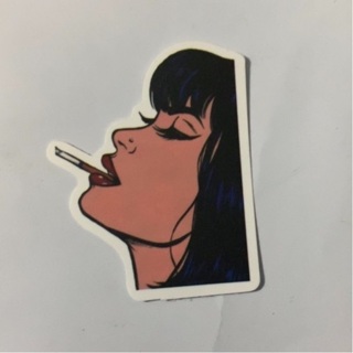 Smoking girl Decal Sticker