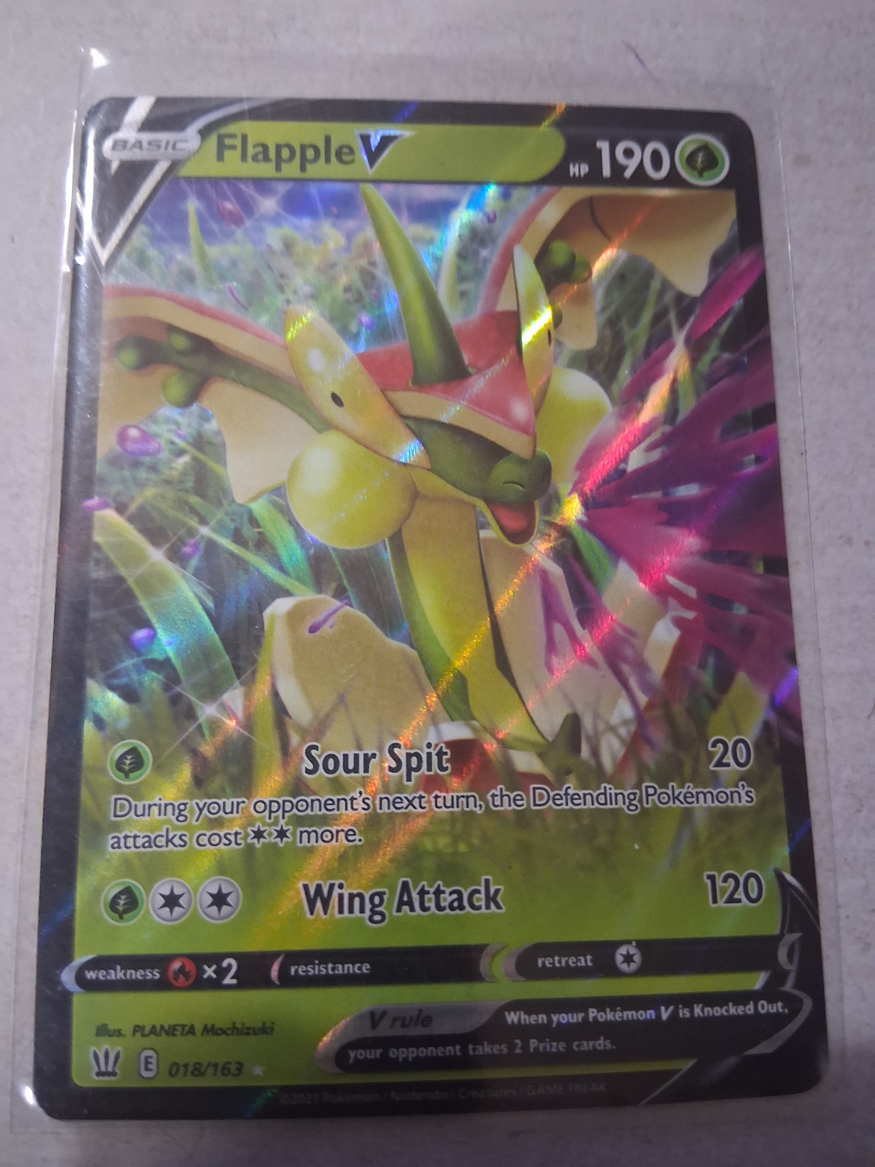 Free: Flapple V 18/163 - Battle Styles - Ultra Rare Pokemon TCG Card - NM