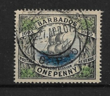 1906 Barbados Sc106 The Olive Blossom used