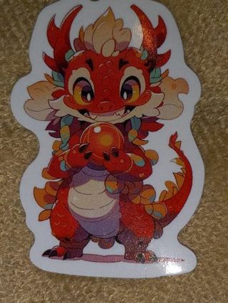 Cute one small nice vinyl sticker no refunds regular mail only Very nice quality!