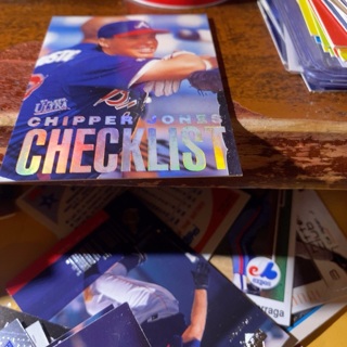 1997 fleer ultra checklist chipper Jones baseball card 