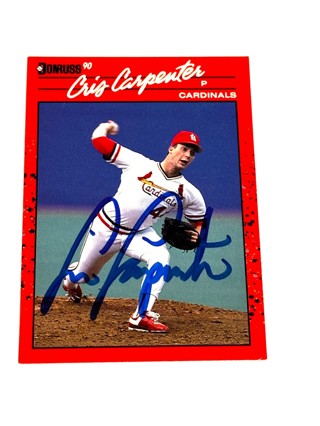 Autographed Cris Carpenter Signed 1990 Donruss #634 Card St. Louis Cardinals