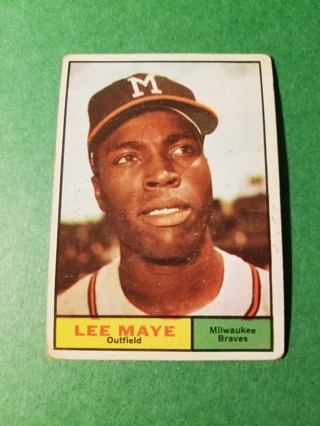 1961 - TOPPS EXMT - NRMT BASEBALL - CARD NO. 84 - LEE MAYE -  BRAVES