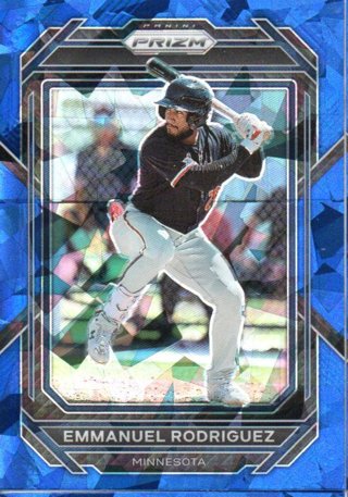 2023 Panini Prizm Emmanuel Rodriguez Blue Ice