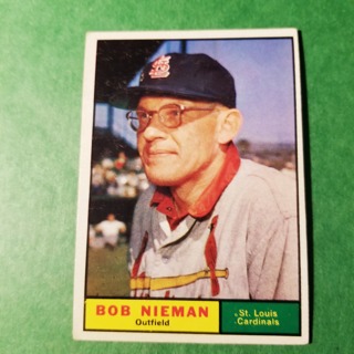 1961 - TOPPS BASEBALL CARD NO. 178 - BOB NIEMAN - CARDINALS