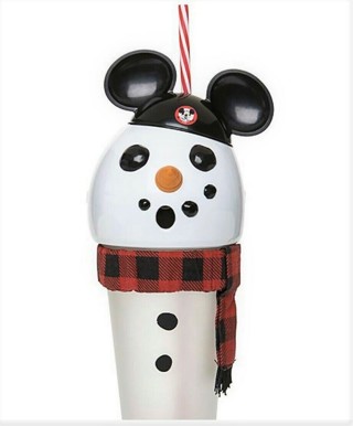 New Disney Winter Christmas Holiday Mouseketeer Snowman Light-Up Tumbler with Straw Cup