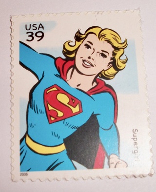 Scott #4084i, Supergirl, One Useable 39¢ US Postage Stamp. Peel and stick.