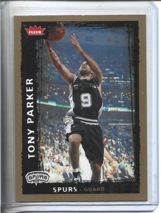 2008-09 Fleer Tony Parker NBA Basketball Card 