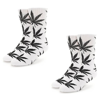 NEW MEN'S 2-PACK WEED LEAF SOCKS MARIJUANA CREW