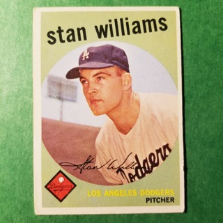 1959 - TOPPS BASEBALL CARD NO. 53 - STAN WILLIAMS - DODGERS - SHARP