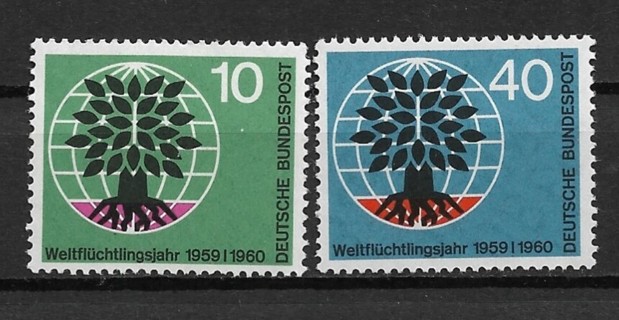 1960 Germany Sc807-8 World Refugee Year MNHC/S of 2