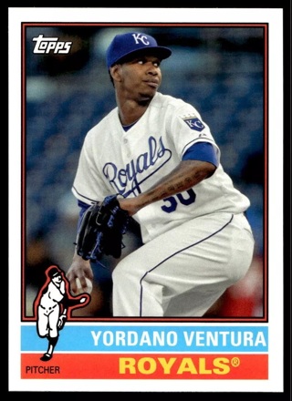 2015 Topps Archives 144 Yordano Ventura Kansas City Royals Baseball Card