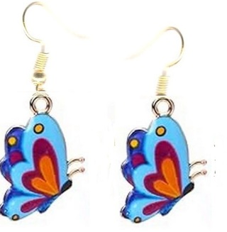 GP ENAMEL BUTTERFLY EARRINGS STYLE 1 (PLEASE READ DESCRIPTION)