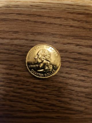 2003 Illinois 24kt gold plated Quarter Free Shipping!