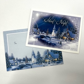 Silent Night Scene Christmas Greeting Card