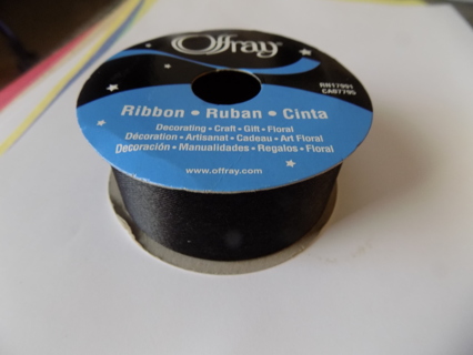 Offray New roll of wide black ribbon