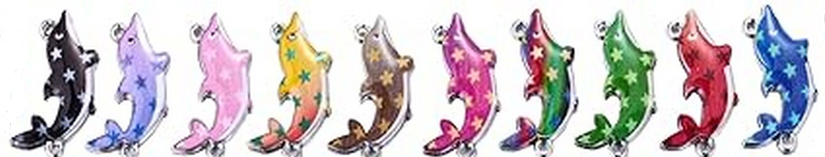 10pc ENAMEL MIXED DOLPHIN CHARMS LOT 5 (PLEASE READ DESCRIPTION) 