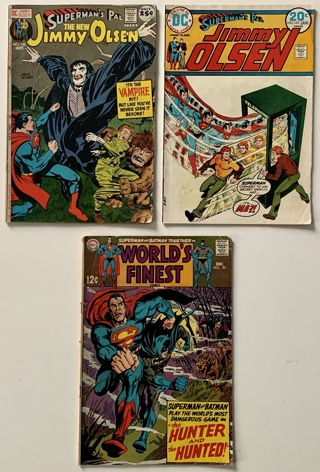 Superman's Pal Jimmy Olsen and World's Finest Lot of 3 Silver/Bronze Age DC Comics 1968-1974