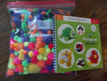 How to Make Pompom Animals Spiral Book with BONUS Bag of Assorted Pompoms