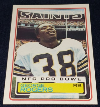 ♨️♨️ 1983 Topps George Rogers NFC Pro Bowl Football card # 117 New Orleans Saints ♨️♨️