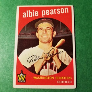 1959 - TOPPS BASEBALL CARD NO. 4 - ALBIE PEARSON - SENATORS