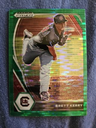 2021 Panini Prizm Draft Picks Green Pulsar Prizm Brett Kerry