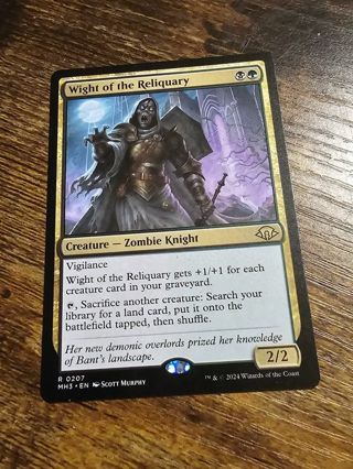 Magic the gathering mtg Wight og the reliquary rare card Modern Horizons 3