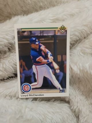 LLOYD MCCLENDON CUBS BASEBALL CARD PLUS 2 mystery cards