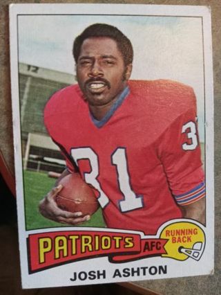 1975 TOPPS JOSH ASHTON NEW ENGLAND PATRIOTS FOOTBALL CARD# 266