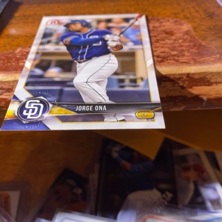 2018 bowman Jorge Ona baseball card 