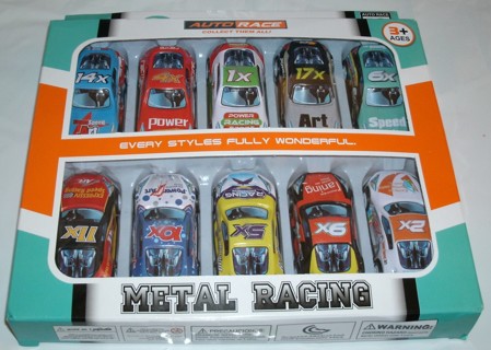 10pk pull n go race cars