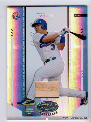 Jose Vidro, 2004 Donruss Playoff BAT RELIC Card #109, Montreal Expos, 023/100, (LB22