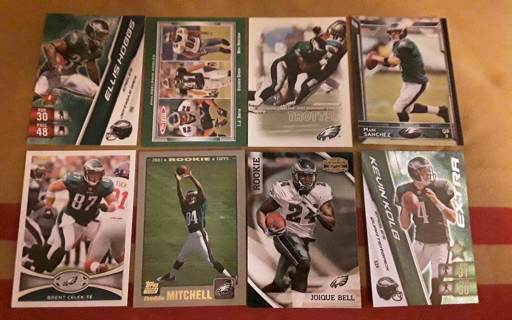 8 card Eagles lot rookies insert