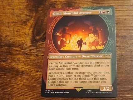 Magic the gathering mtg Gimli Mournful Avenger showcase rare Lord of the rings