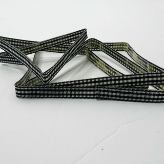 Black White Micro Check 4” Ribbon 