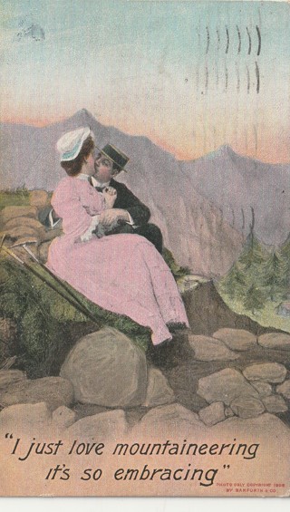 Vintage Used Postcard: 1916 I Just Love Mountaineering